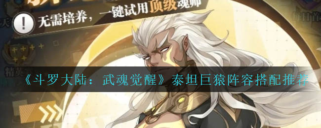 斗罗大陆武魂觉醒泰坦巨猿什么阵容厉害