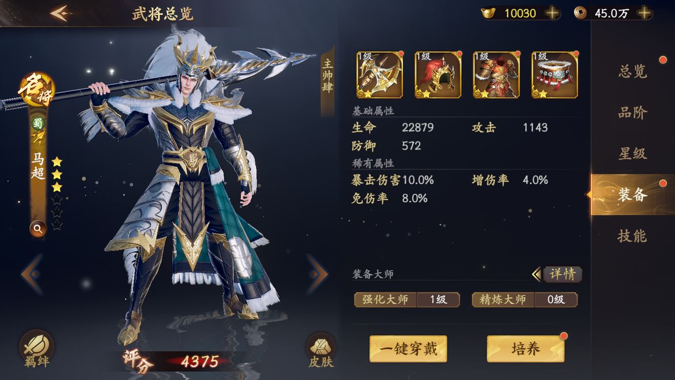 乱世逐鹿马超装备宝物怎么搭配好