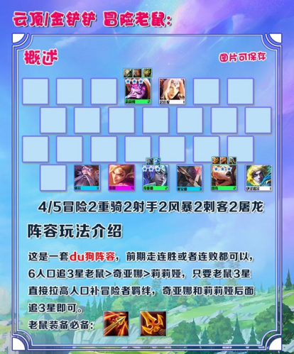 金铲铲之战冒险老鼠套路搭配玩法详解