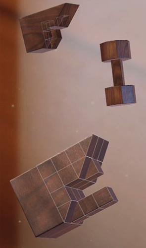 匠木腿座接合格角榫图片