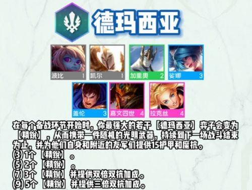 《云顶之弈》s9全羁绊效果最新一览