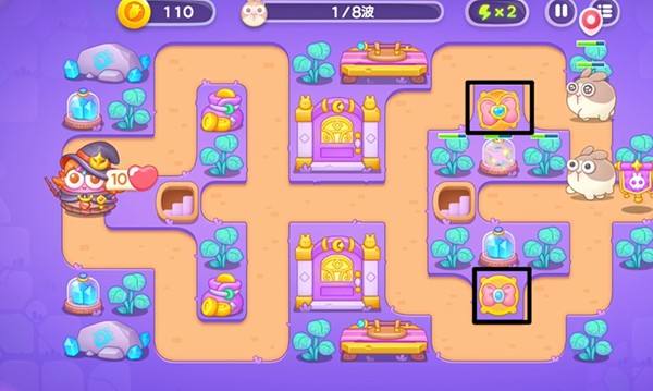 保卫萝卜4阿波与魔法宝藏第104关通关攻略