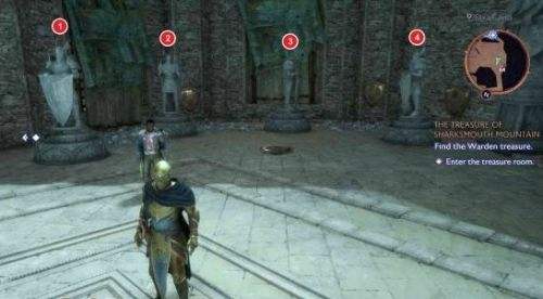 《闇龙纪元纱障守护者》鲨口山的宝藏4座雕像旋转方向分享