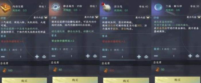 商店物品购买建议